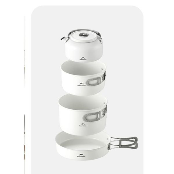 Сковорідка зі складаною ручкою Naturehike CNK2450CF013; 17;5 см; алюміній; біла 70936 фото
