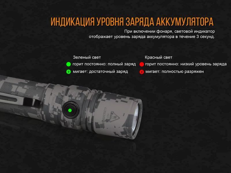 Ліхтар ручний Fenix PD35 V20 Camo Edition Cree XP-L HI LED 44373 фото