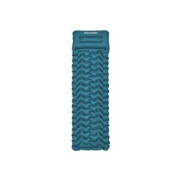 Матрац туристичний надувний одномісний Naturehike CNK2550WS019, 200х60х6.5 см, синій, для кемпінгу із мішком для надування 71510 фото