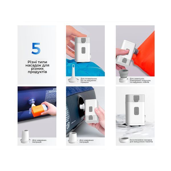 Насос-ліхтар-powerbank кемпінговий Flextail Max Pump 2 Plus, помаранчевий 69245 фото