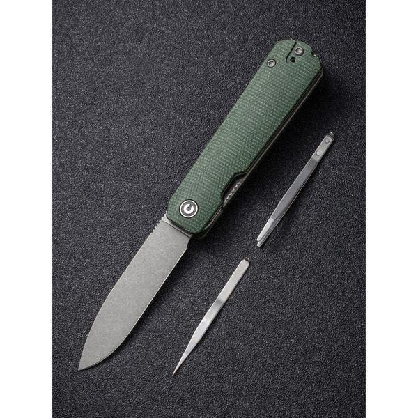 Ніж складаний кишеньковий Civivi Sendy, (7.2 см) Nitro-V / Micarta темно-зелений 70298 фото