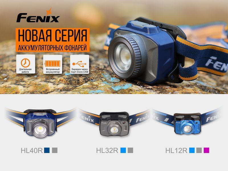Ліхтар налобний Fenix HL12R блакитний 45003 фото