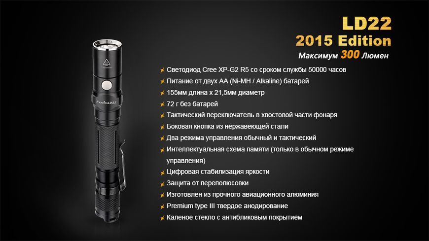 Ліхтар ручний Fenix LD22 G2 2015 44749 фото