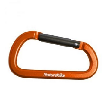 Карабін&nbsp;багатофункціональний Naturehike&nbsp;D-type&nbsp;80&nbsp;мм&nbsp;NH15A001-H&nbsp;orange 60817 фото
