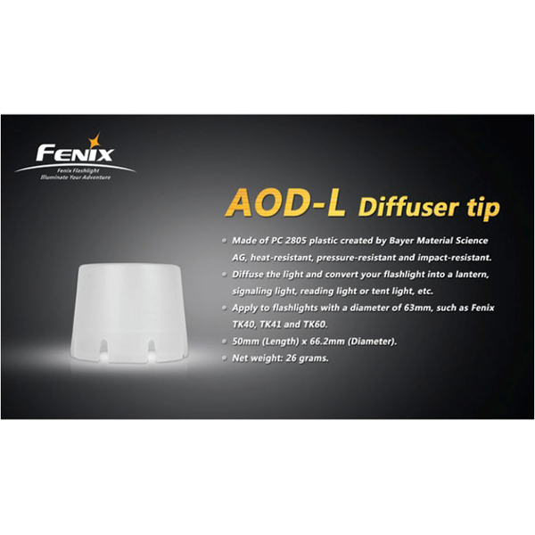 Дифузійний фільтр ТК41/ТК60 білий Fenix AOD-L 44437 фото