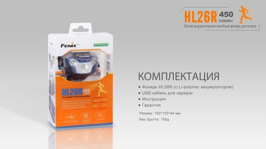 Ліхтар налобний Fenix HL26R блакитний 45848 фото