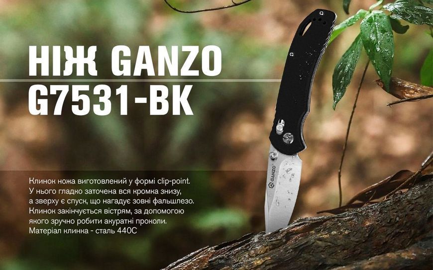 Ніж складаний Ganzo G7531-BK 45922 фото