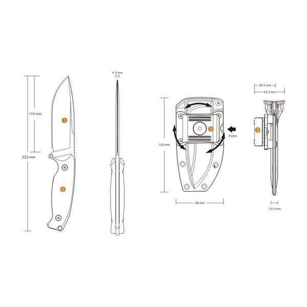 Ніж Ruike Jager F118-B 51303 фото