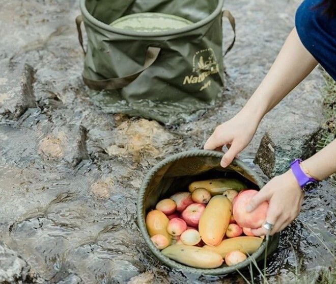 Складане відро для води з ПВХ Naturehike NH20SJ040; 10&nbsp;л; зелений 64290 фото