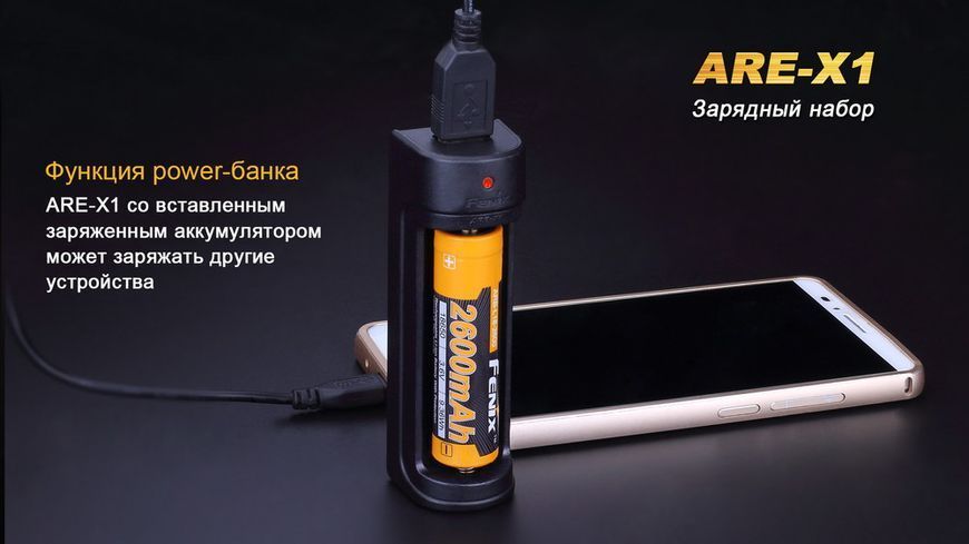 Зарядний пристрій Fenix ARE-X1 + акумулятор Fenix2600mAh 45947 фото