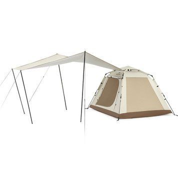 Намет тримісний автоматичний із тентом Naturehike Ango Picnic CNK2450WS021, коричневий 71450 фото