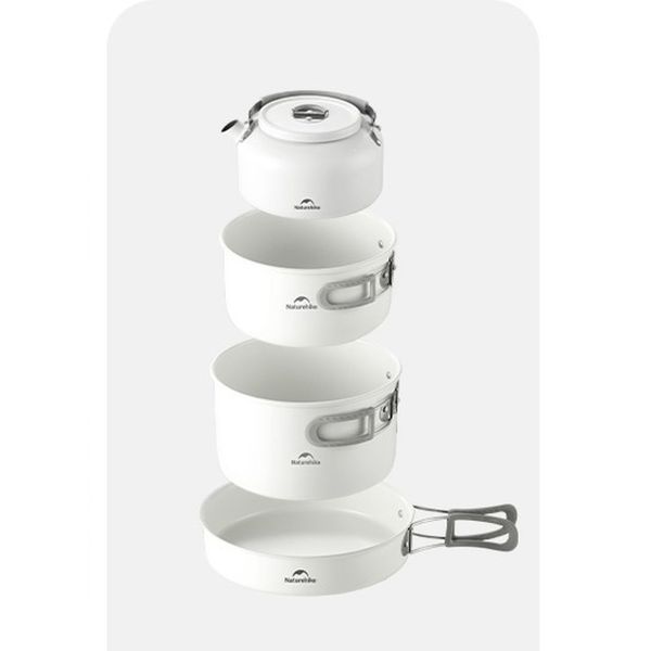 Чайник з керамічним антипригарним покриттям Naturehike CNK2450CF013 0;8 л; алюміній; білий 68968 фото