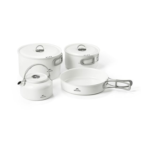 Чайник з керамічним антипригарним покриттям Naturehike CNK2450CF013 0;8 л; алюміній; білий 68968 фото