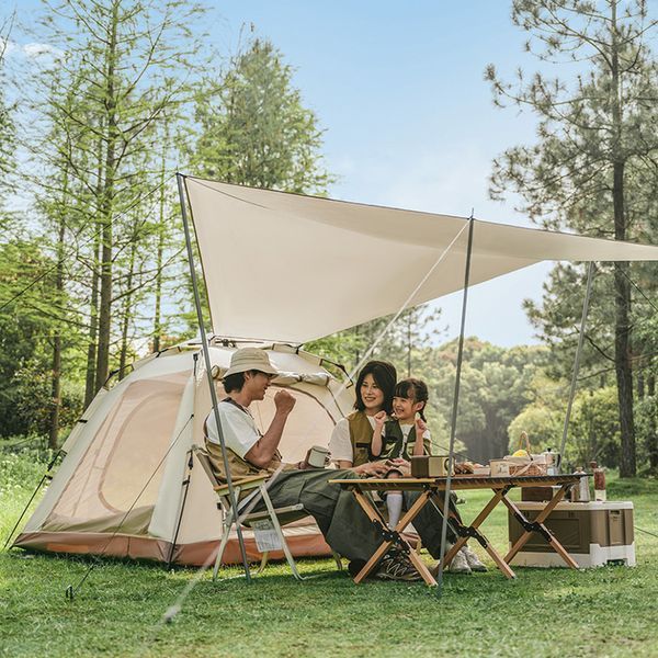 Намет тримісний автоматичний із тентом Naturehike Ango Picnic CNK2450WS021; коричневий 71450 фото