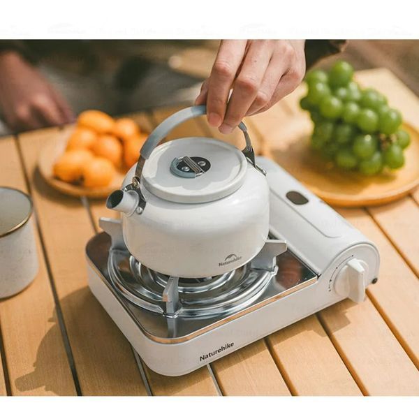 Чайник з керамічним антипригарним покриттям Naturehike CNK2450CF013 0;8 л; алюміній; білий 68968 фото