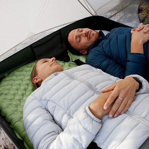 Матрац туристичний надувний двомісний Naturehike CNK2450WS014, надлегкий, 200х132х8 см, зелений із мішком для надування 68972 фото