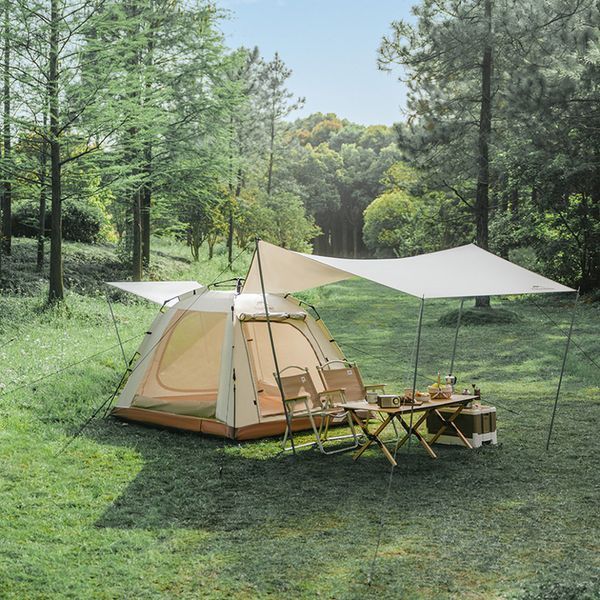 Намет тримісний автоматичний із тентом Naturehike Ango Picnic CNK2450WS021; коричневий 71450 фото