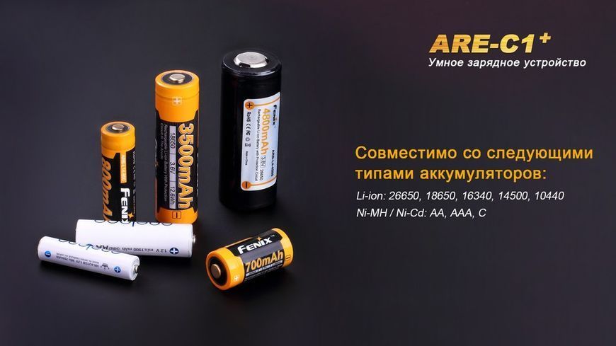Зарядний пристрій Fenix 2*26650 18650 16340 14500 10440 АА ААА С 45948 фото